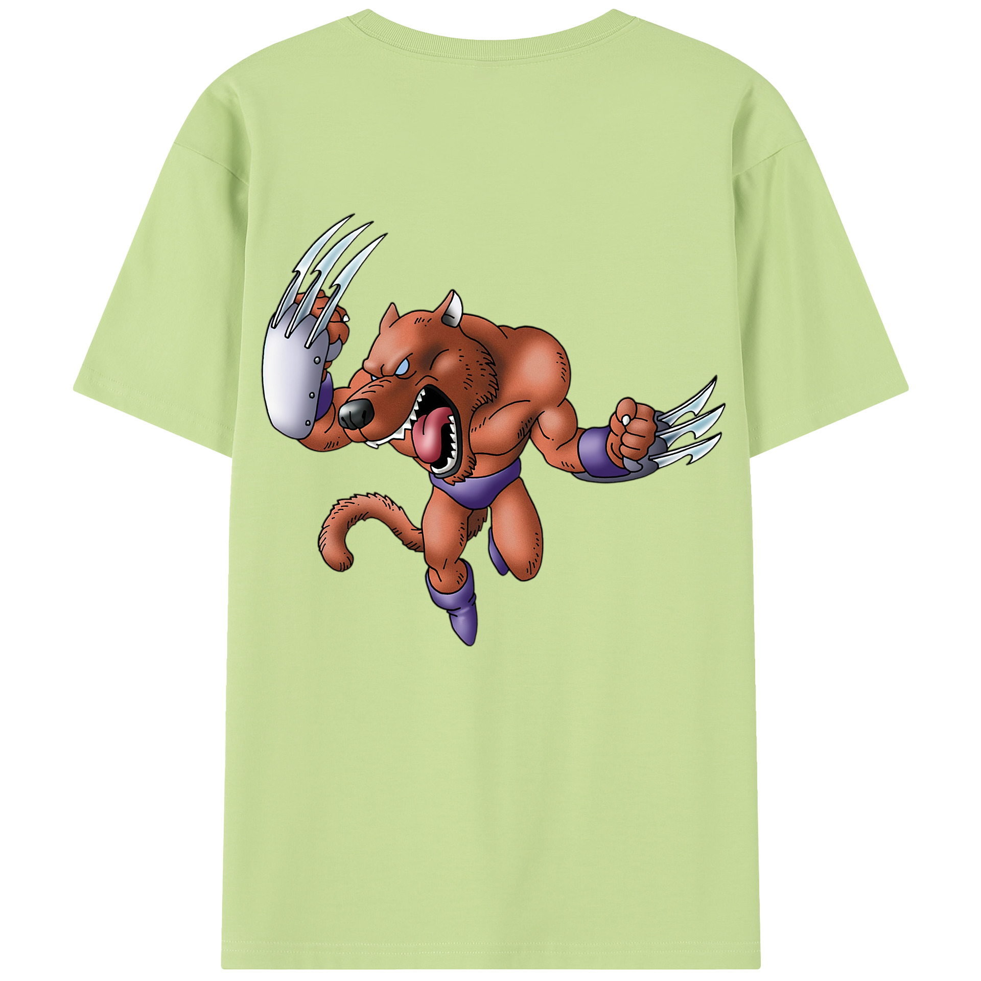 （画像用） ドラゴンクエスト Doragon Kuesuto Dragon Quest 綿100％半袖Tシャツ（背面プリント）